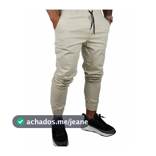 Calça Jogger Jeans e Sarja Masculina Premium com Lycra - Sarja com Punho, Conforto e Estilo