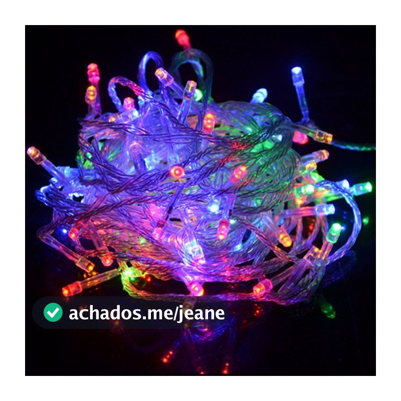 Pisca Pisca com100 Leds 220v Para Decoração De Festa / Natal 10 metros 220v/110v colorido