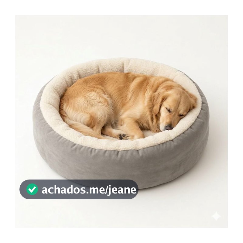 Cama Pet Redonda de Sherpa, Confortável para cães e gatos fofinha e quentinha para o inverno