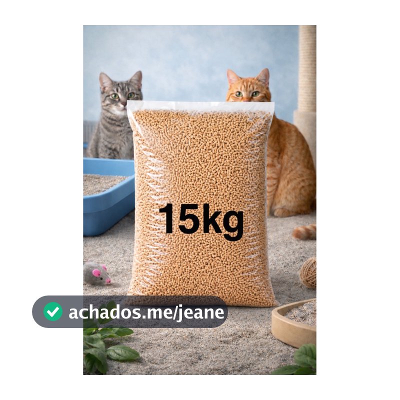 Granulado Higiênico Premium 15kg Para Gatos – Madeira Biodegradável