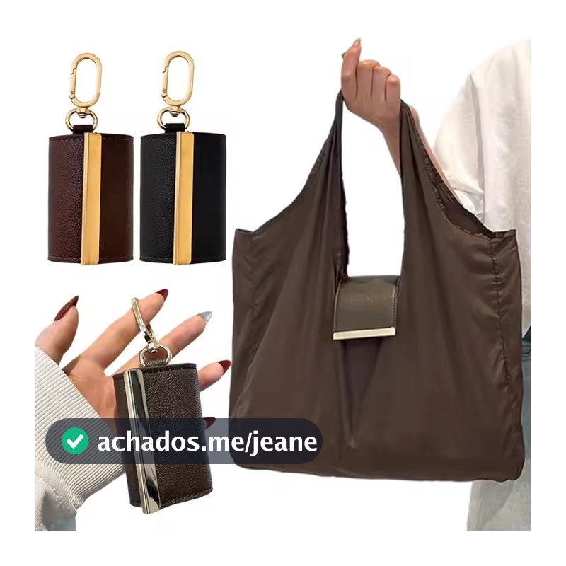 Reutilizável Mini Chaveiro Sacola Grande Capacidade Eco-Friendly Dobrável Saco De Compras Leve Expansível