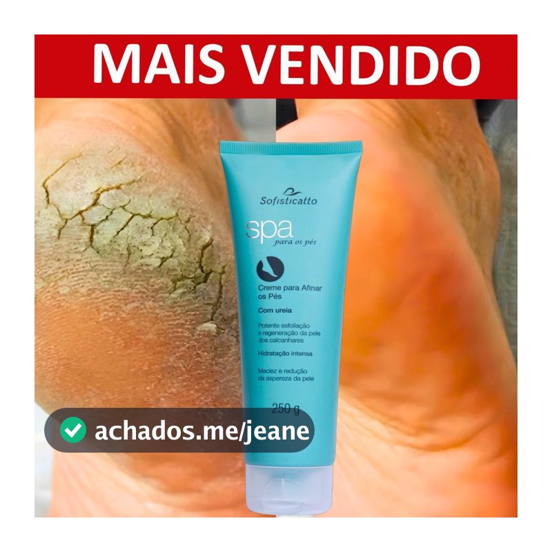 Creme para Pés Rachados Ressecados e Fissurados Spa dos Pés Ureia 10% Hidratação Profunda Calcanhar