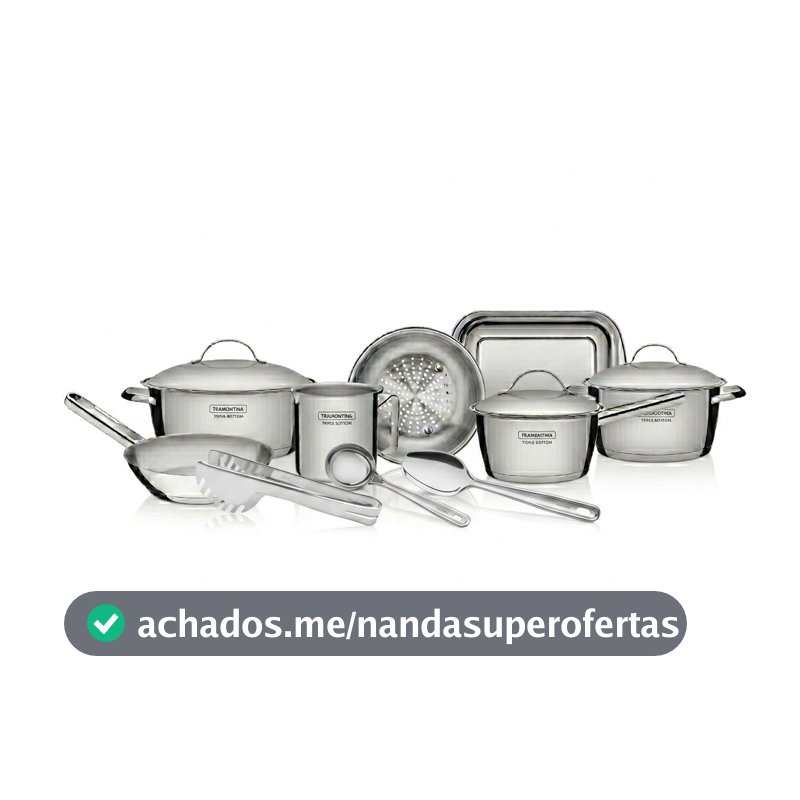 Jogo de panelas 10 peças allegra inox com fundo triplo tramontina