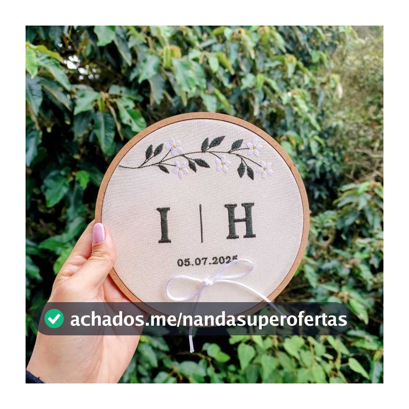 Porta Aliança Casamento Maternidade bastidor mdf 17cm