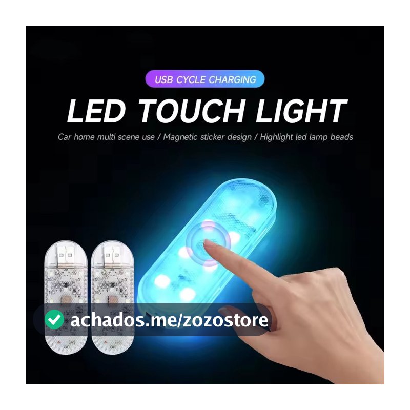 6LED Luzes de Toque Recarregáveis para Teto da Cúpula Carro com USB Carregamento Direto Lâmpadas de Leitura Mini