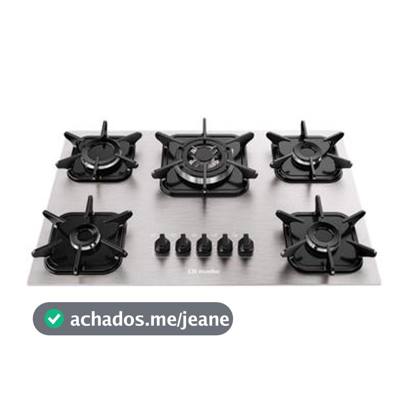 Cooktop Mueller MCG5BK 5 Bocas de Alumínio com Queimador Tripla Chama - 610001479