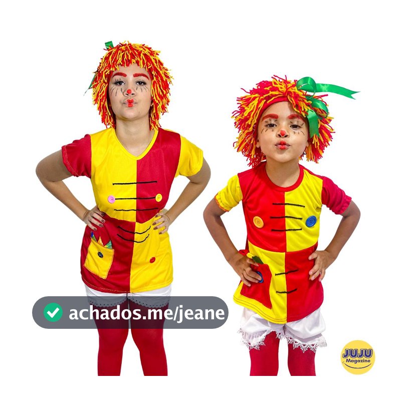 Fantasia Emília Boneca Infantil Luxo Escolha Opção