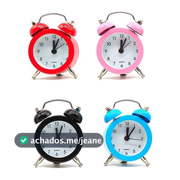Relógio Mini Despertador Alarme de Mesa Estilo Retrô Eletrônico