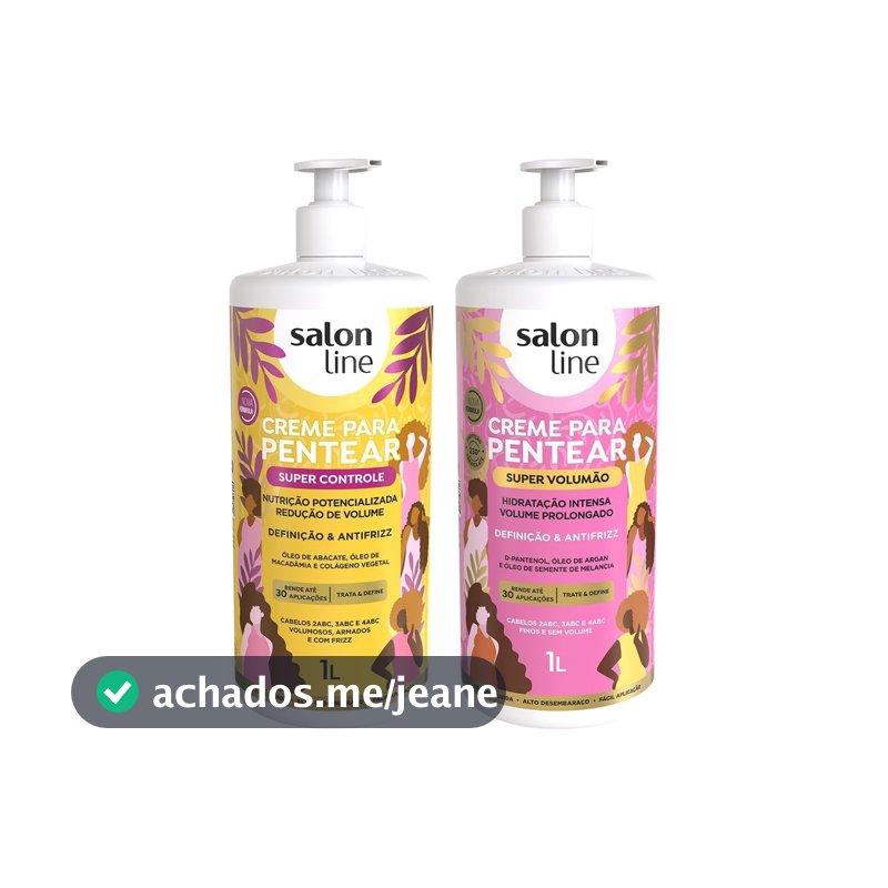 Kit Volume e Controle dos Fios com Creme para Pentear Salon Line