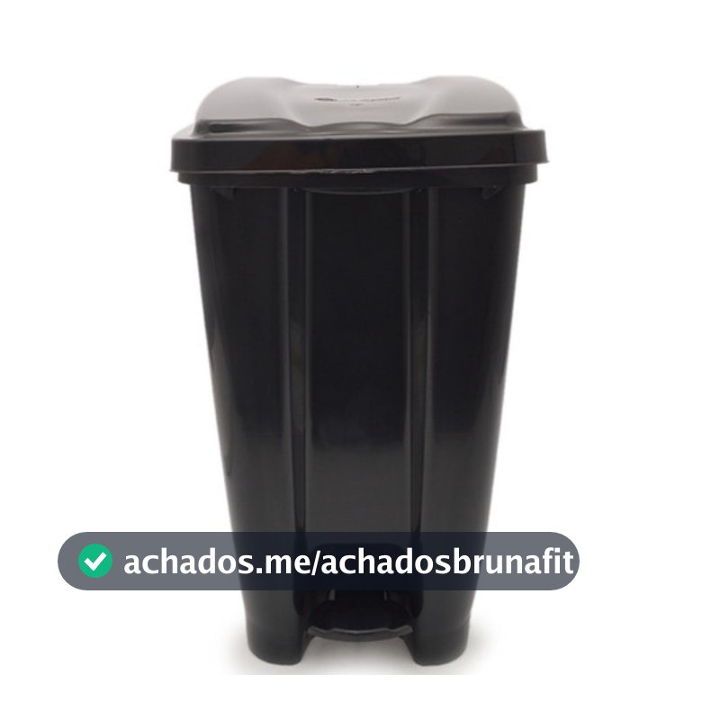 Lixeira com Pedal 40 litros Banheiro Cozinha Plastico Reforçado Multiuso ECO Nature Jaguar P