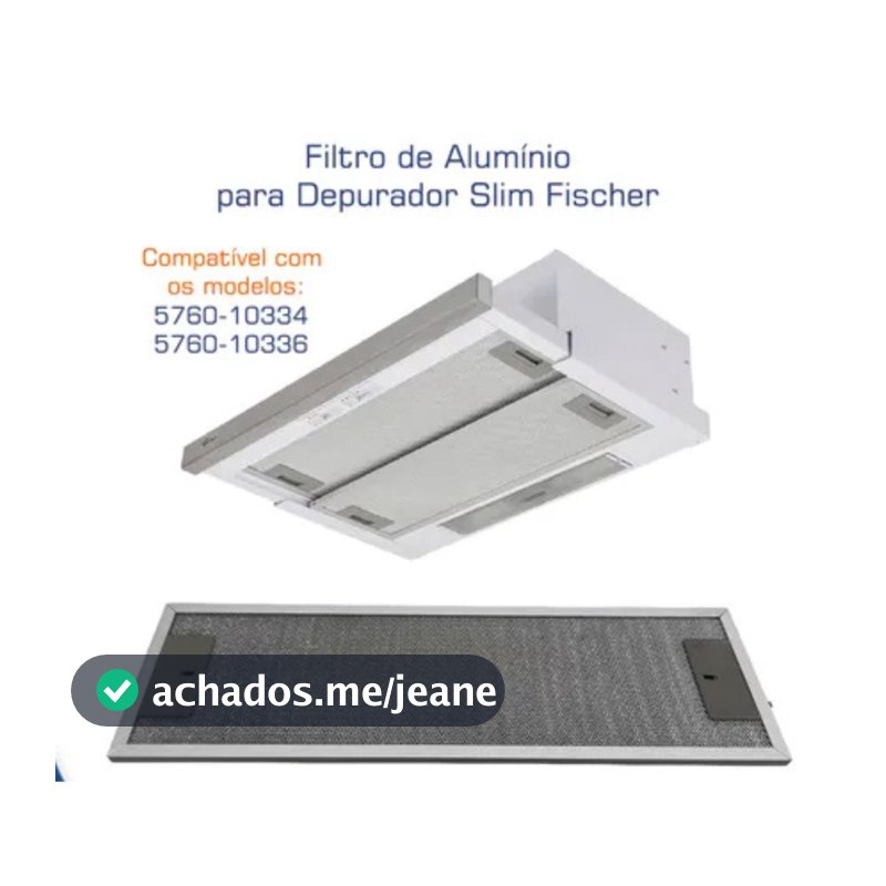 Kit 2 Filtros de Alumínio Para Coifa Fischer Slim 5760 – Laváveis e Resistentes