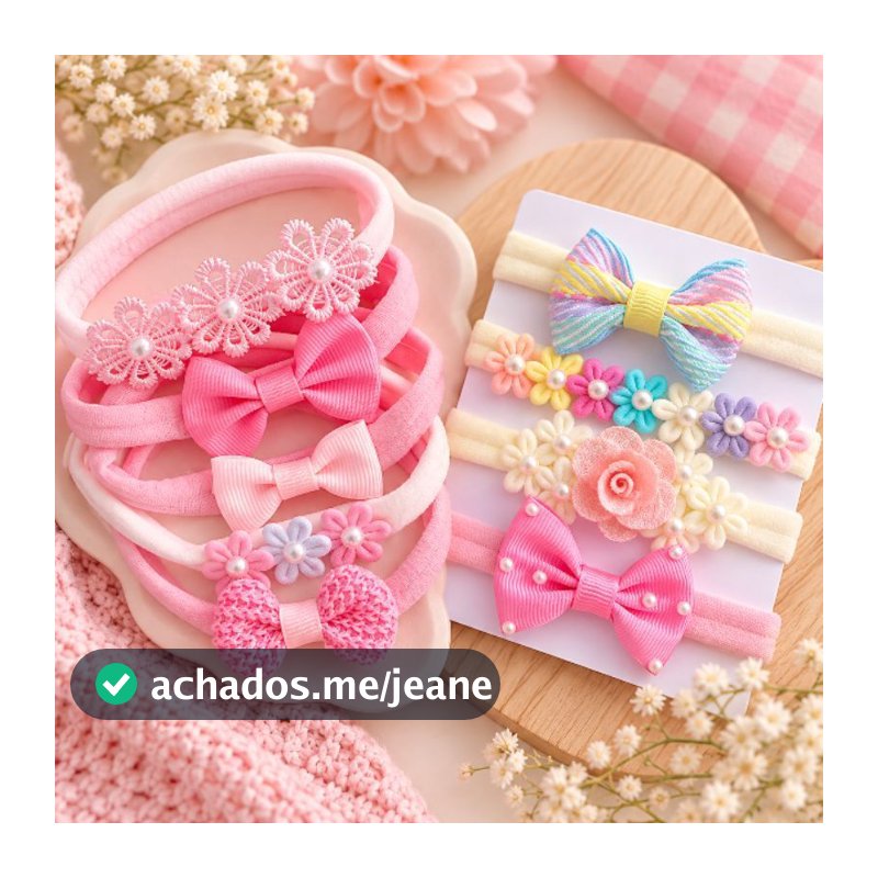 kit de Laços para Bebês meninas RN até 02 anos, Enxoval Maternidade, Chá de bebê, Laços meninas