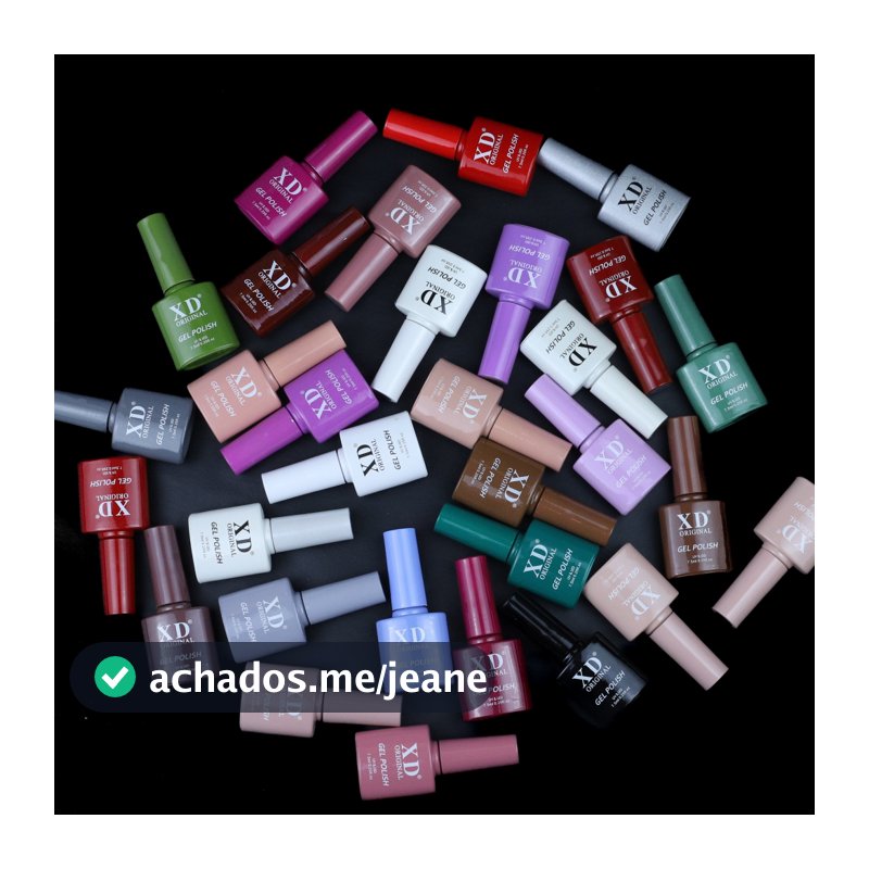 Kit 20 Esmaltes Cores Sortidas Esmalte em Gel Uv Led X&D Original 7,5ml Com Anvisa Original