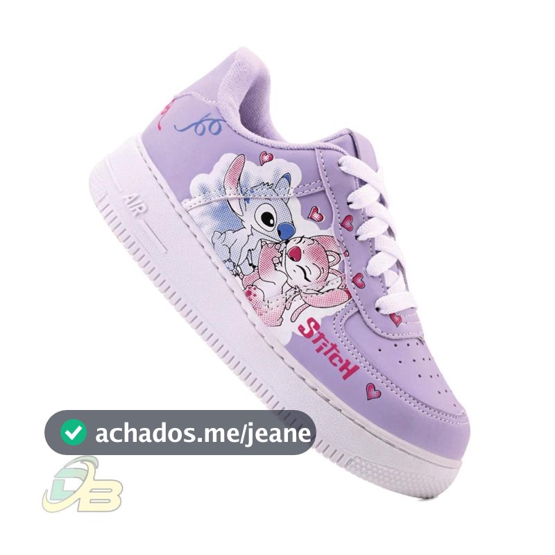 Tênis Infantil E Bebe Lilo Stitch Meninas Criança Casual Escolar Volta As Aulas Original Promoçao 26ao33