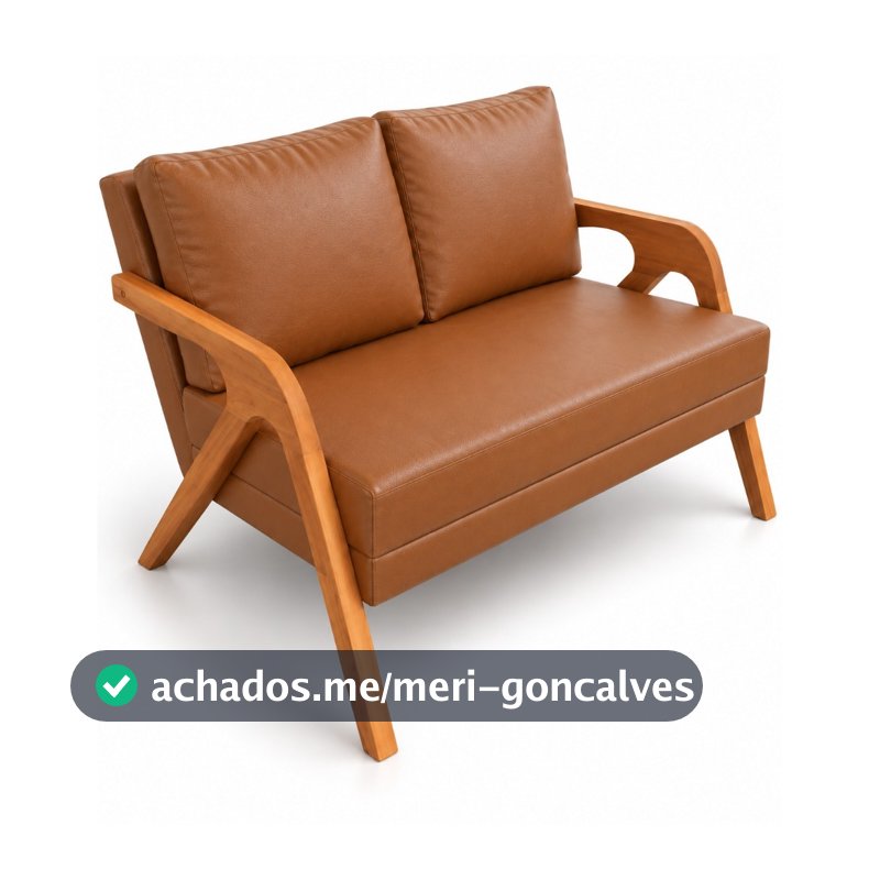 Namoradeira Mona Linho Estofada Decorativa Luxo Pés De Madeira Maciça Sala Estar Recepção