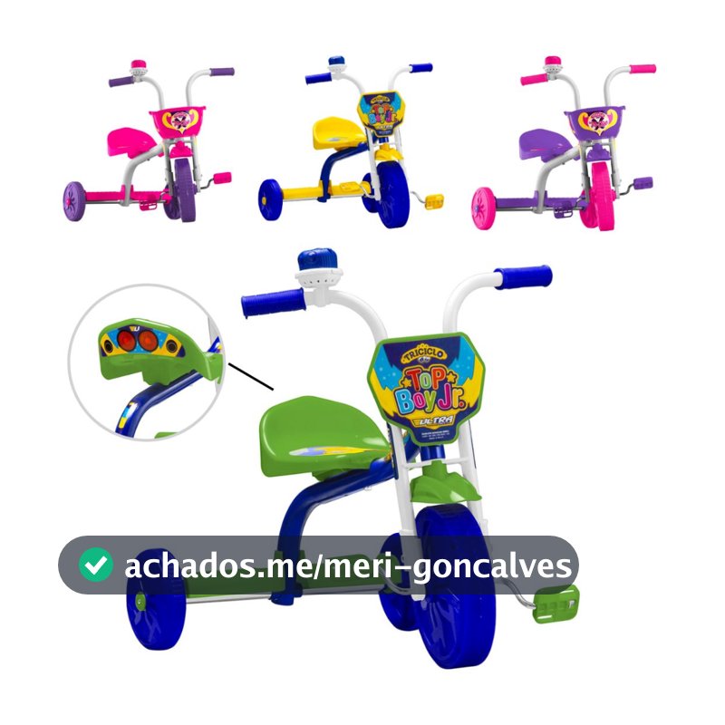Triciclo Infantil Velotrol Para Menino e Menina Motoca Para Criança Top Ultra Bike Kids