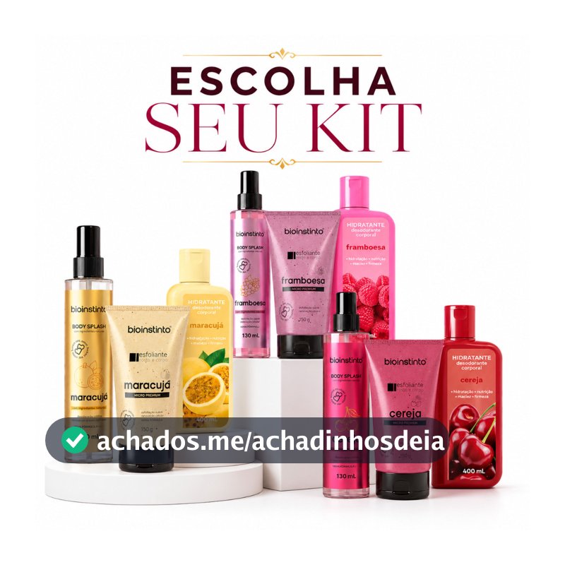 Kit Body splash  Hidratante corporal e Esfoliante corpo Premium Presente para mulher