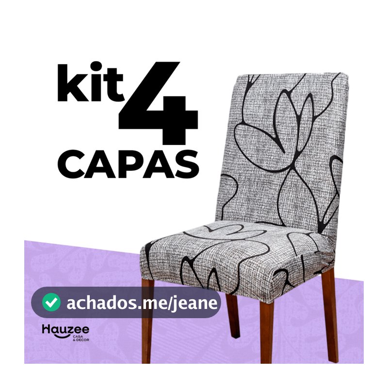 Kit 4 Capa para Cadeira Sala de Jantar Premium Várias Cores