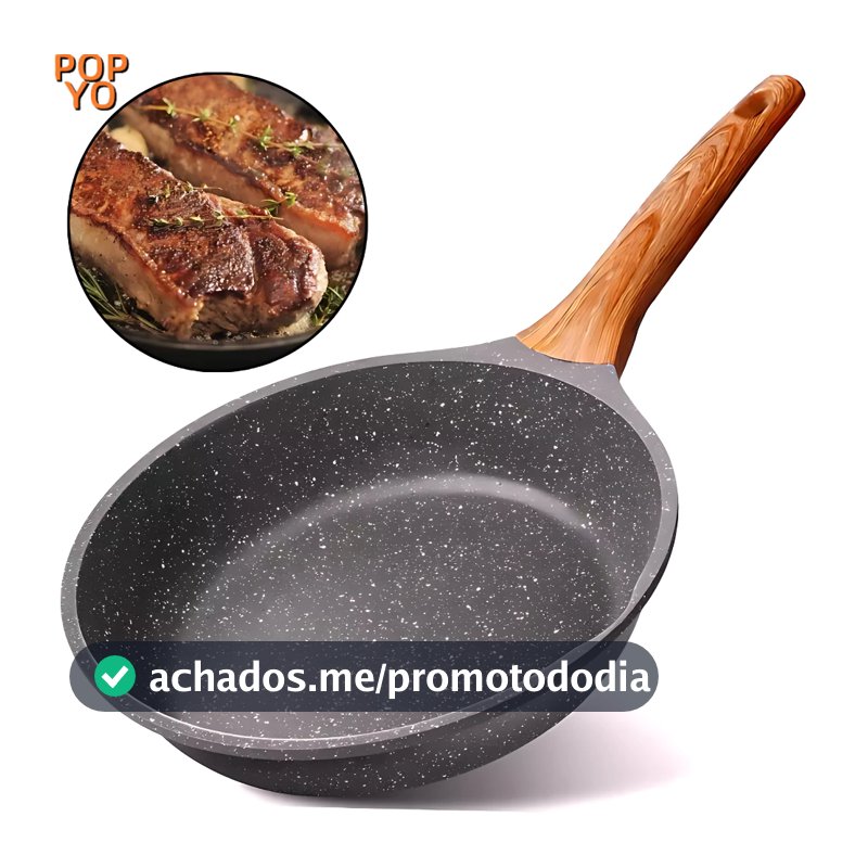 Frigideira Ceramica Antiaderente Fogão Cooktop Indução E Gás 24/26/28CM, universal na cozinha POPYO