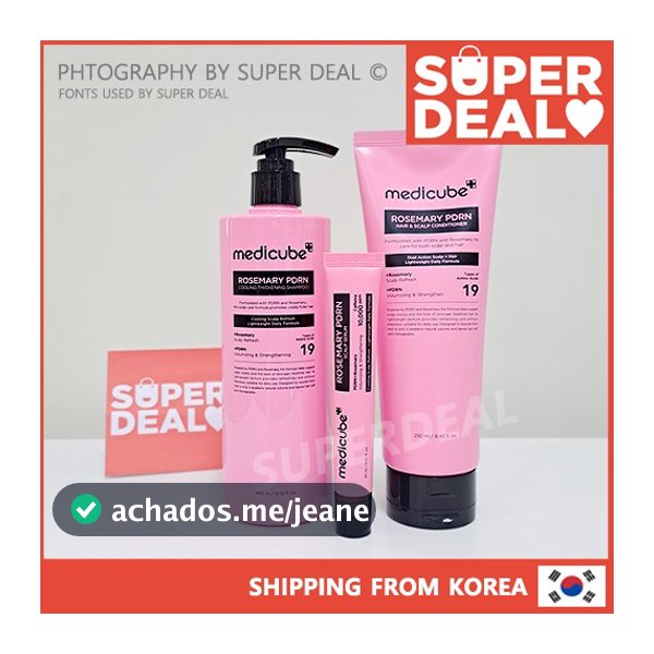 MEDICUBE Rosemary PDRN Shampoo / Conditoner / Serum Shampoo / Condicionador / Sérum de Alecrim PDRN da MEDICUBE