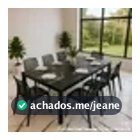 Mesa Jantar 150x90 + 6 Cadeiras Gruvyer/Allegra Retrô Acacia