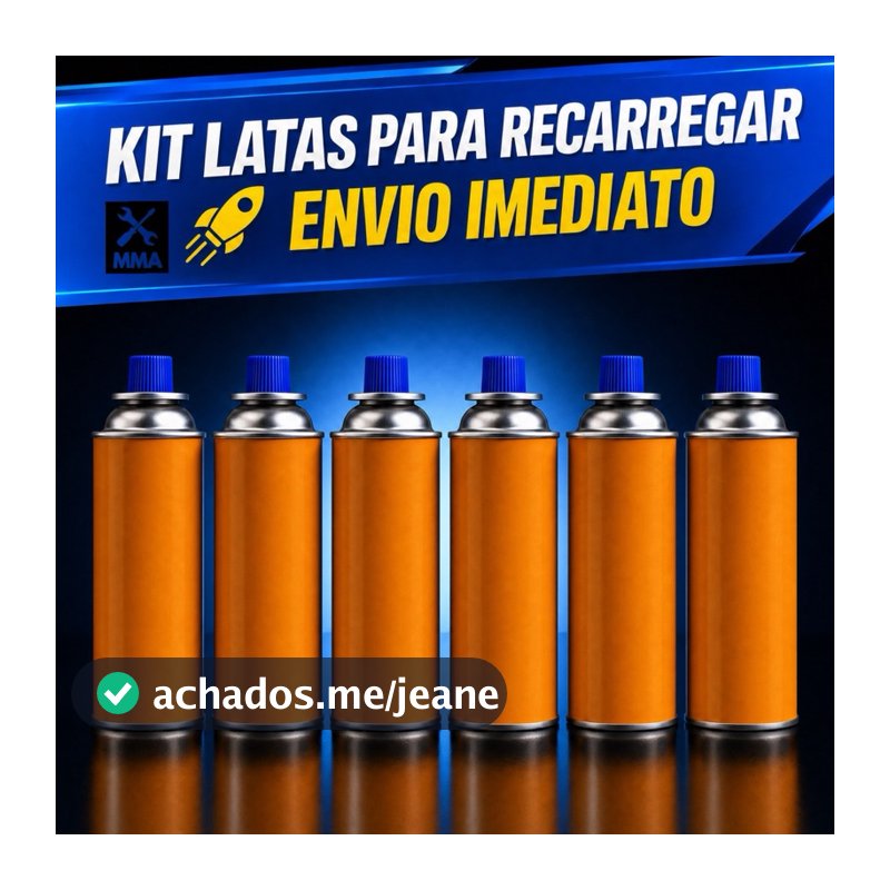 Kit Recarga Culinário Portátil de Cozinha Camping Churrasco Multiuso Para Fogareiro E Maçarico Portátil Gourmet S/ Gás