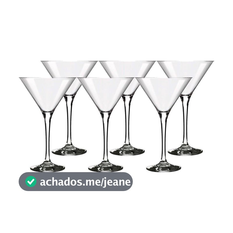 Conjunto de Taças Nadir 250ml Windsor Martini 6 Peças
