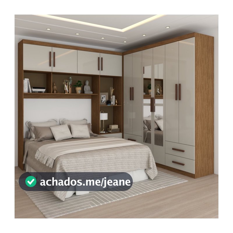 Guarda-Roupa Casal Paradise 10 Portas 6 Gavetas com Espelho