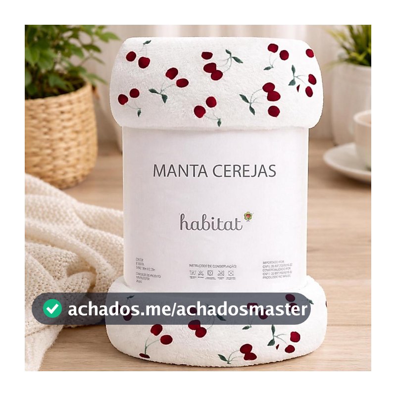 Manta Cobertor Microfibra Casal Queen Super Quentinha Toque Macio Cereja Habitat