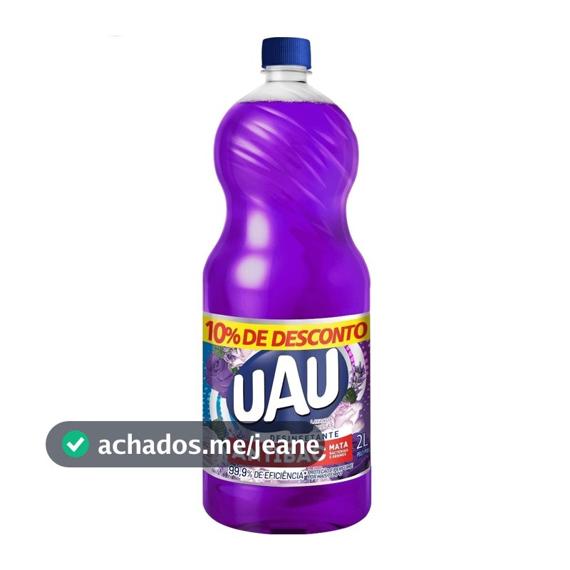 Desinfetante Uau Antibac Lavanda E Rosas 2L