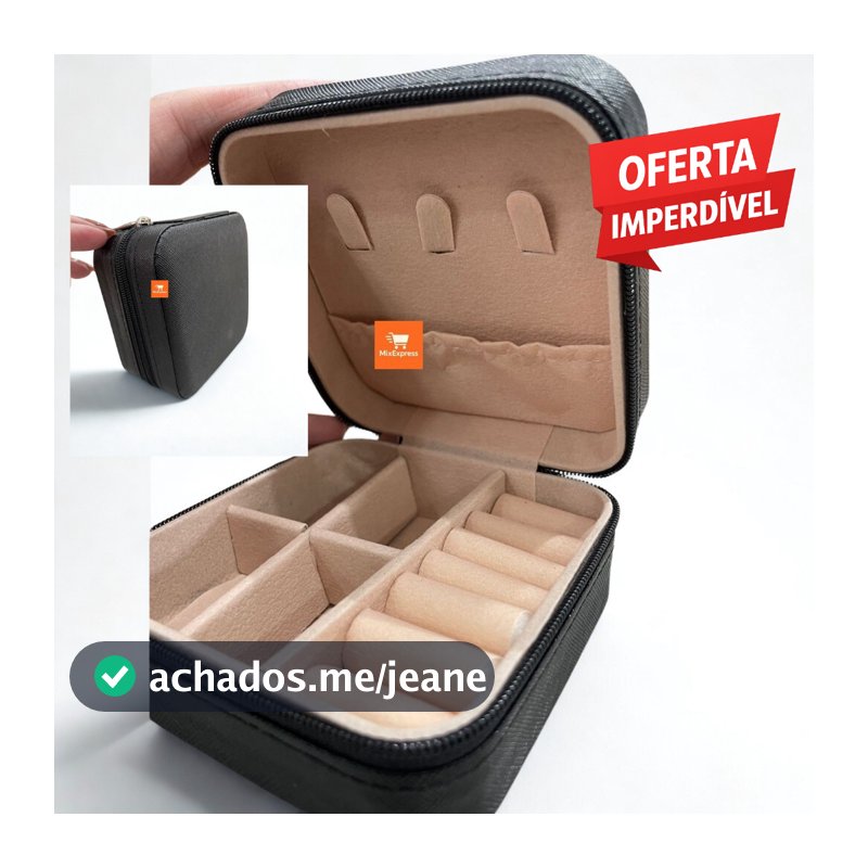 Porta-Jóias de Viagem Compacto 💍 | Bolsa Organizadora de Colares, Anéis e Brincos