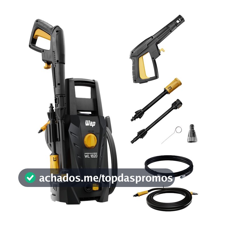 Lavadora de alta pressão Desentupidora 1500 libras - WL 1820 Black Ultra Wap
