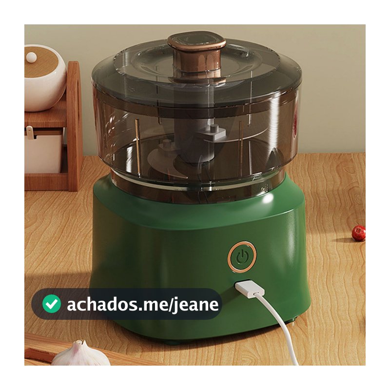 Mini Processador De Alimentos Elétrico Picador De Alho Triturador De Pimenta 350ml