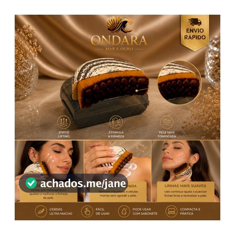 Escova Facial Manual Efeito Lifting Massageadora Limpeza Profunda Tonificante para Rosto