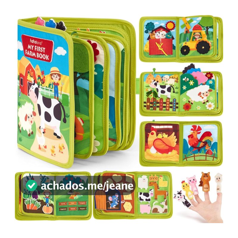 Livro Sensorial Montessori de Feltro de Atividades para Viagem de Carro Habilidades Motoras Finas
