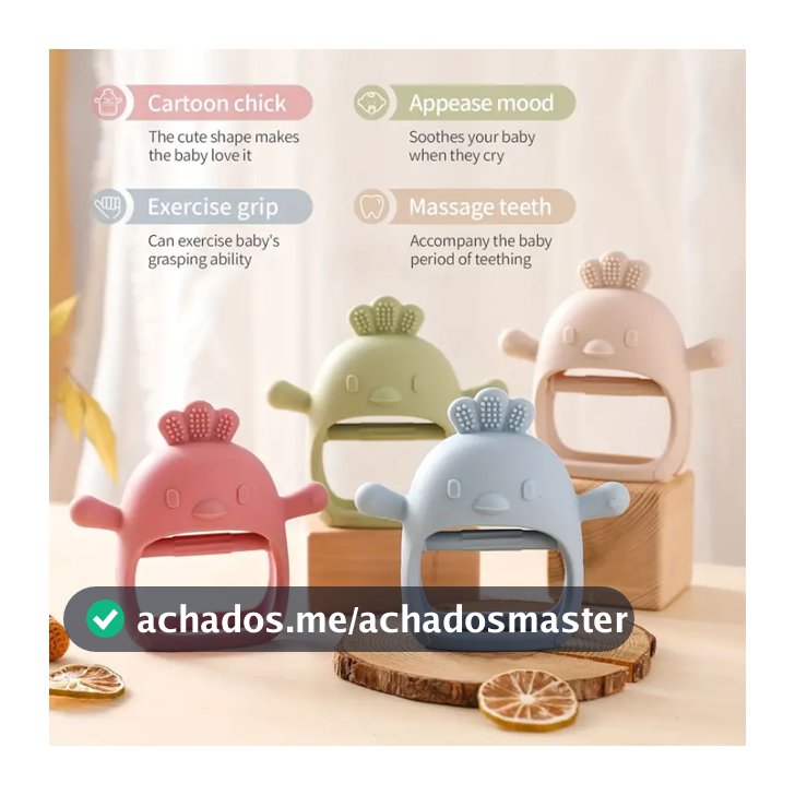 Brinquedos De silicone Para Dentição Bebês Com Mais De 3 Meses , Mordedor De Pulso À Prova De Queda , Mastigar , Sem BPA