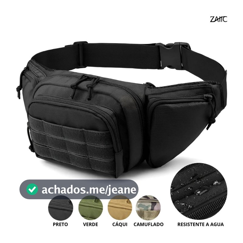 Pochete Bolsa Tática Militar Saque Rápido Compacta Impermeável e Reforçada