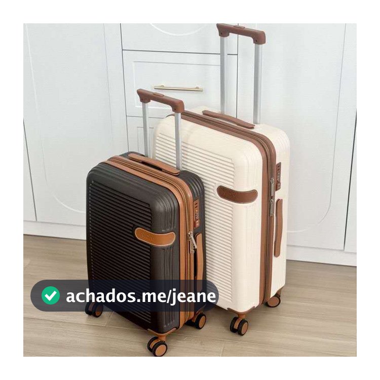 Mala de Bordo ABS com Rodas 360°Expansível com zíper duplo