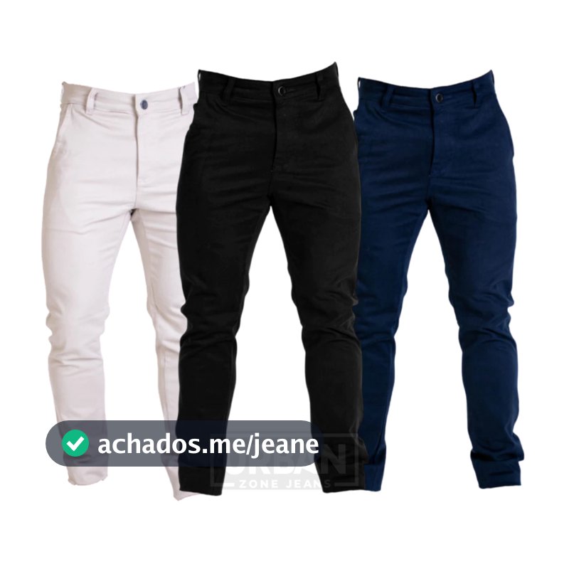 Kit 3 Calças Masculinas Esporte Fino Brim Sport Fino Alfaiataria