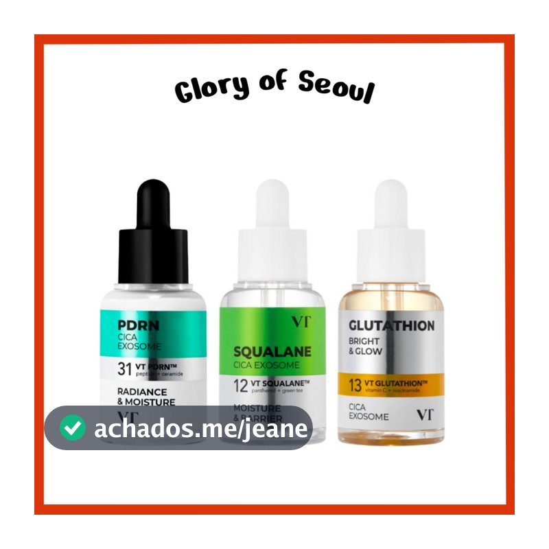 [Novo] VT COSMETICS Ampoule de cosméticos, (3 tipos) R5 Firming (PDRN) / S4 Umidade (Squalane) / G2 Brilhando (Glutationa) |Exossomo cica, 30ml