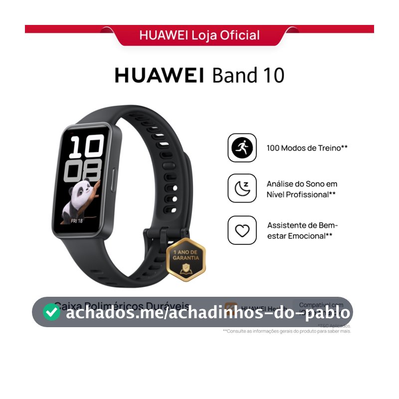 HUAWEI Band 10 | Relógio Smartchwatch | Análise do Sono em Nível Profissional