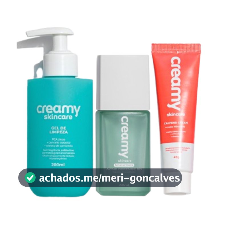 Kit Antiacne Básico - Gel de Limpeza + Acne Defense 5D + Gel-creme Hidratante Calmante - Calming Cream