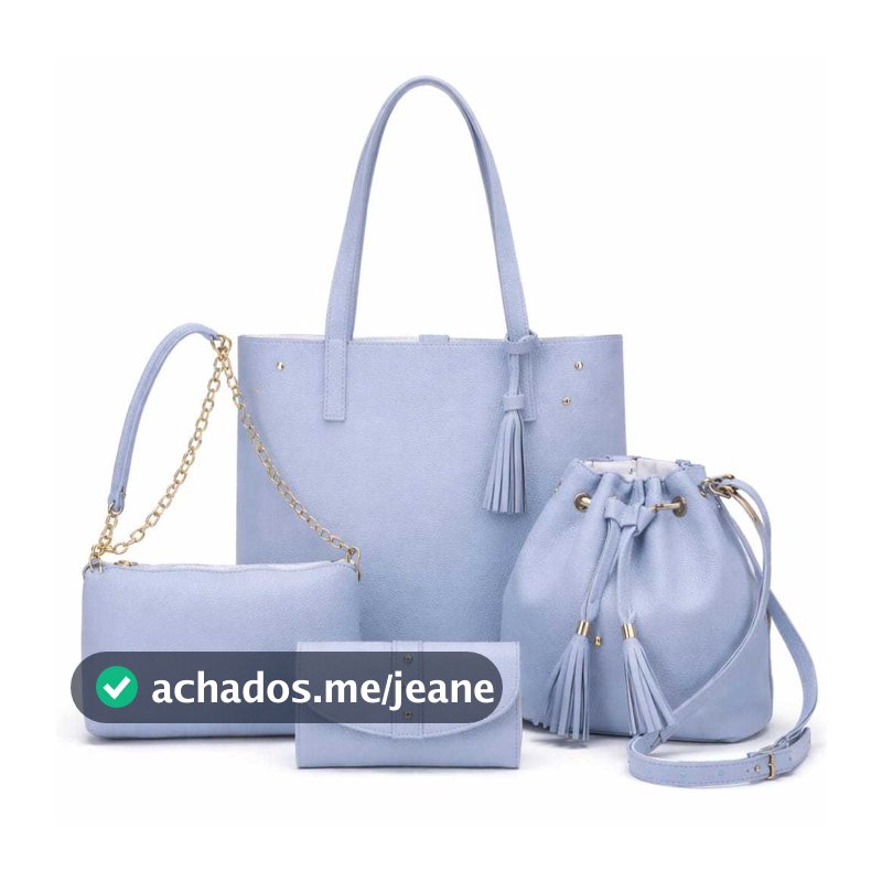 kit Bolsa Feminina Sacola Grande 4 peças