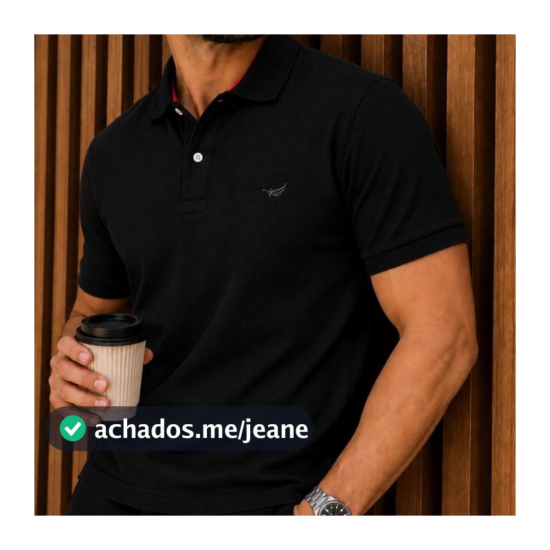 Camisa Polo Básica Masculina Piquet Slim