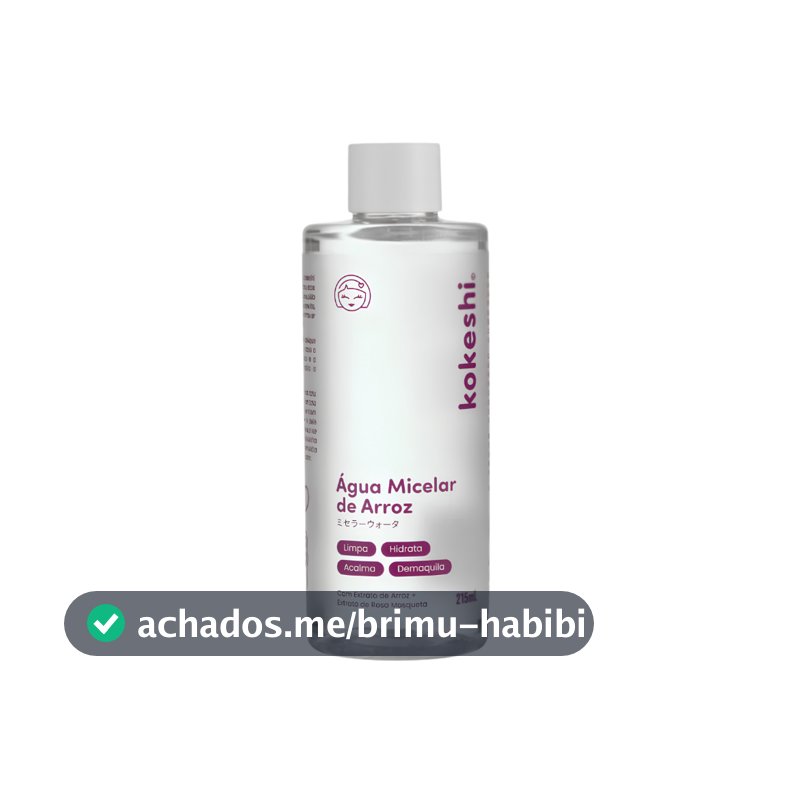Rice Água Micelar de Arroz Kokeshi Hidrata Limpa e Demaquila 215ml