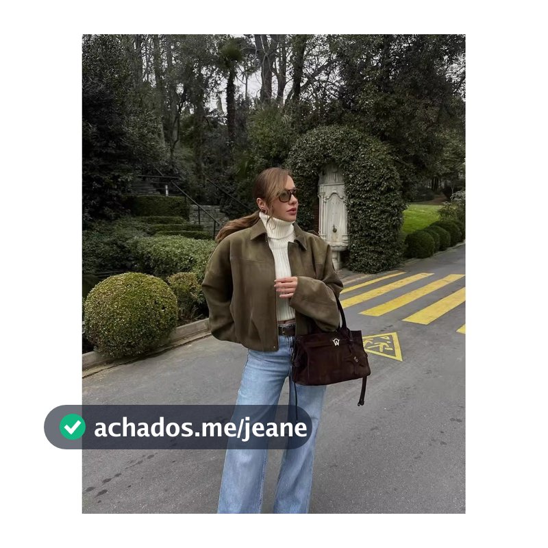 ZA Primavera Novo Estilo Feminino Camurça Textura Efeito Casaco Bomber 4344155