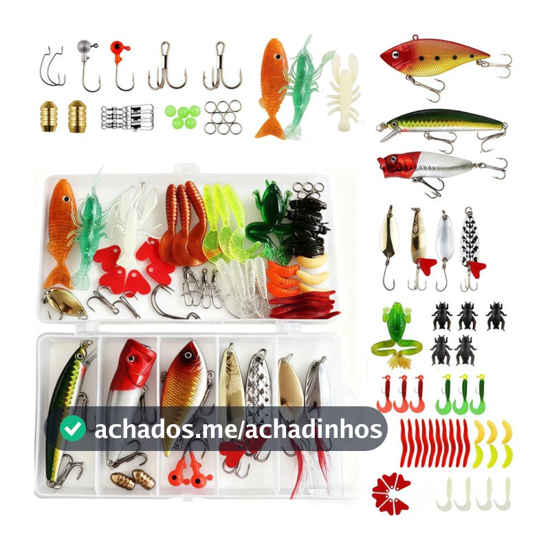 🎣 MEDOOSI Kit 71 Iscas Artificiais - Meia Água com Anzol Duplo | Iscas Realistas para Pesca de Truta e Peixes