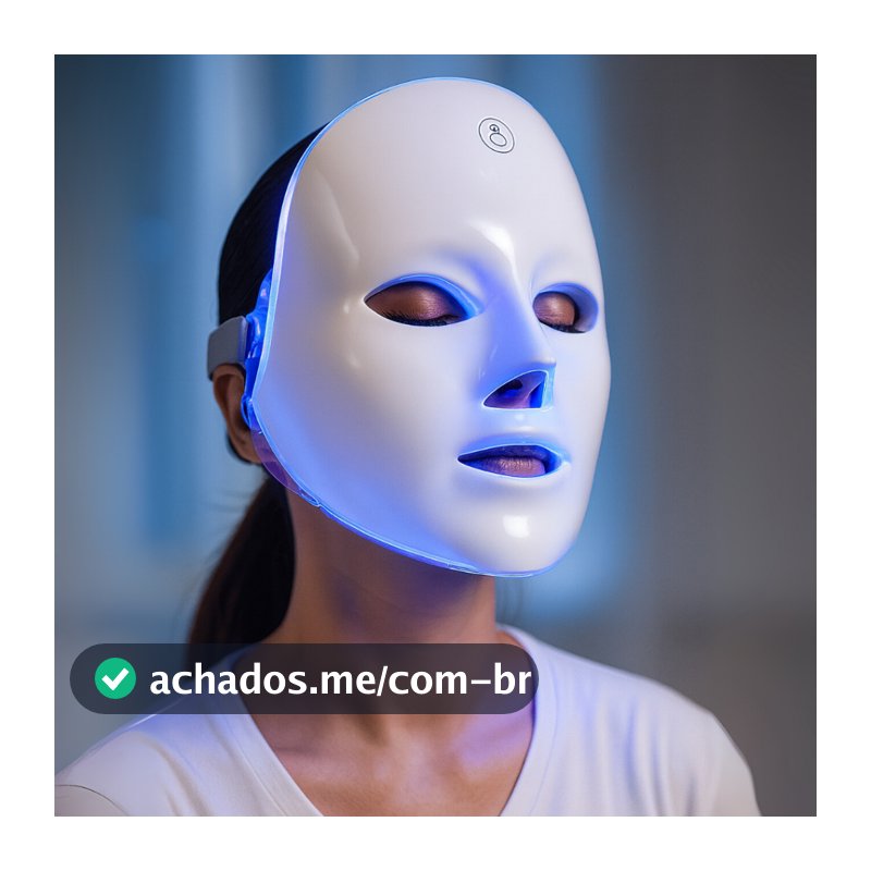 Máscara LED Facial 7 em 1 – Fototerapia Estética, Rejuvenescimento e Antiacne