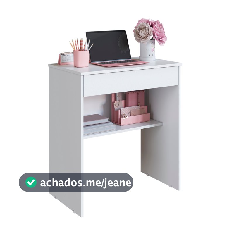 Escrivaninha Com Gaveta Computador Prateleira Quarto Home Office