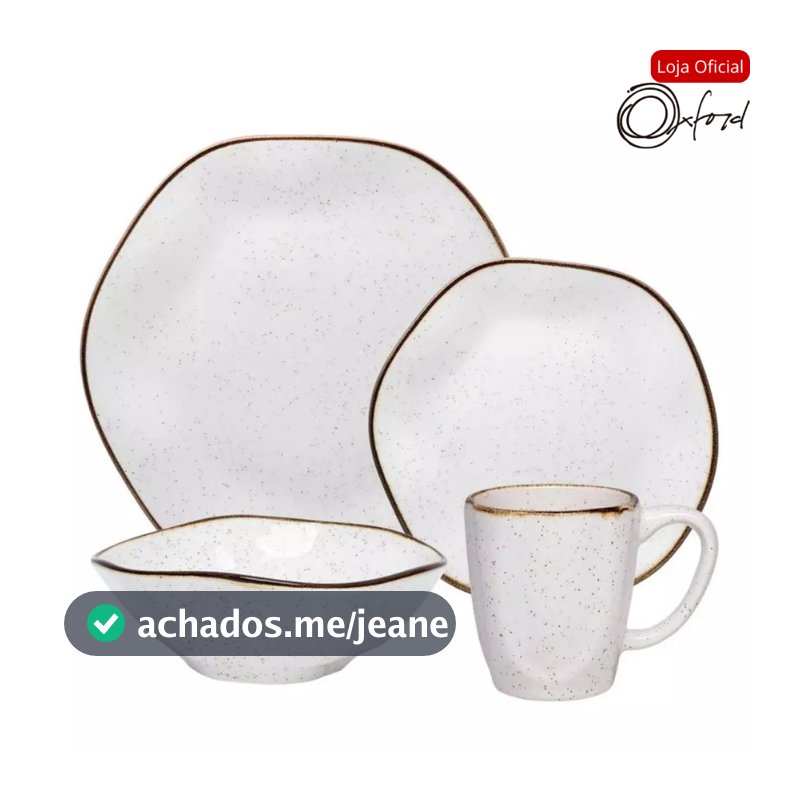 Aparelho de Jantar E Lanche 16 Oxford Peças Ryo Maresia